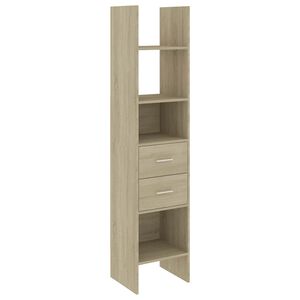 vidaXL Knjižna omara sonoma hrast 40x35x180 cm iverna plo&scaron;ča