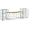 vidaXL Vrtna gabionska klop 183x41x60,5 cm impregnirana borovina