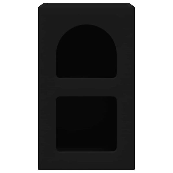 vidaXL Nočna omarica Črna 29,5 x 33,5 x 50 cm Konstruiran les