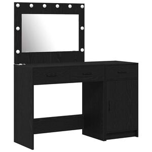 vidaXL Toaletna mizica 2 kos Črna 40 x 41 x 75 cm Inženirski les