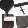 vidaXL Komplet za jedilnico v vrtu z blazino 5 pcs Rjava poli ratan