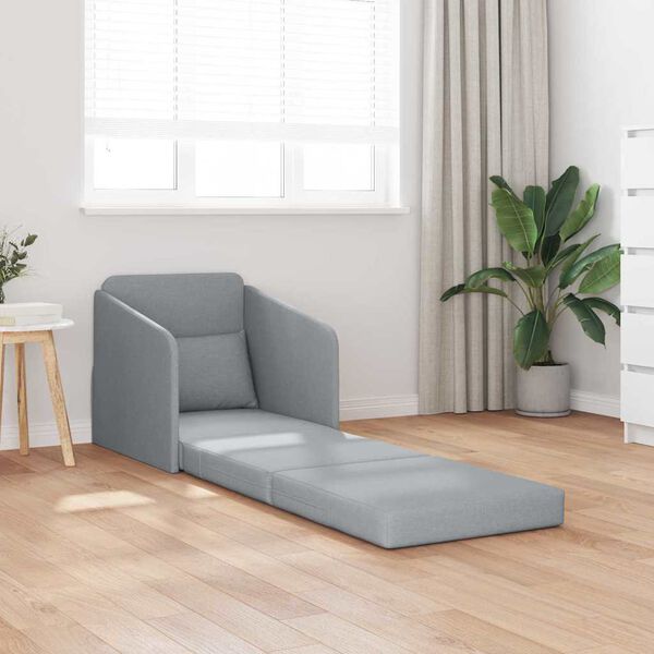 vidaXL Sofa postelja 60cm Svetlo siva blago