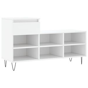 vidaXL Omarica za čevlje bela 102x36x60 cm inženirski les