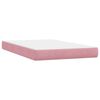 vidaXL Box Spring postelja z vzmetnico Pink 120x220 cm Velvet