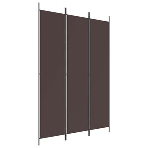 vidaXL Paravan 3-delni rjav 150x220 cm blago