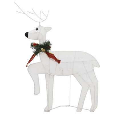 vidaXL Božični severni jeleni 6 kosa beli 120 LED akril