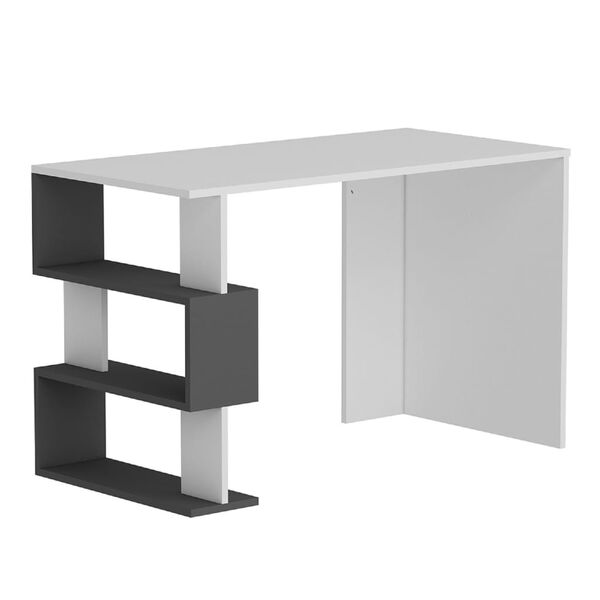 Homemania Računalni&scaron;ka miza Patara 120x60x75 cm bela in antracitna