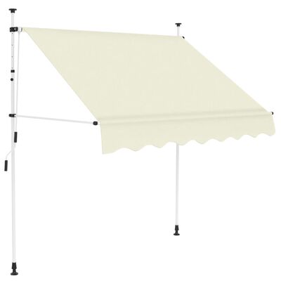 vidaXL Ročno zložljiva tenda 200 cm krem