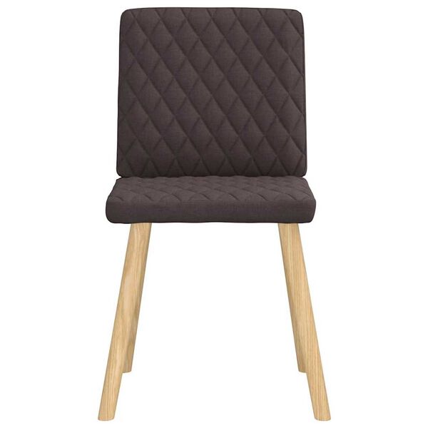 vidaXL Jedilni stoli 4 kosi temno rjavo blago