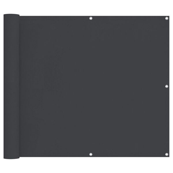 vidaXL Balconska mreža Črna 100 x 500 cm Oxford tkanina