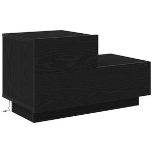 vidaXL Nočna omarica Črna Orehovina 70 x 36 x 40,5 cm Inženirski les