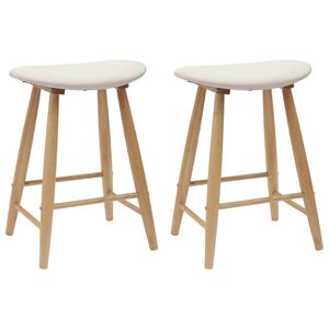 vidaXL Jedilni stoli 2 kos Masivno gumovo les Naravna 46 x 37 x 63 cm