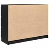 vidaXL Komoda črni hrast 100x35x76 cm inženirski les