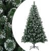 vidaXL Umestno božično drevo 120 cm PVC in kovina Zelena