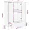 vidaXL Highboard 60x33,5x100 cm Masivni neobdelan les Mango