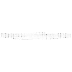 vidaXL Ograda za hi&scaron;ne ljubljenčke z 52 paneli črna 455x455x35 cm jeklo