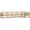 vidaXL Zunanja garnitura za sedenje 5 pcs Bela 327 x 168,5 x 73 cm