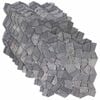 vidaXL Mozaik plo&scaron;čice Temno siva 30 x 30 cm Marmor