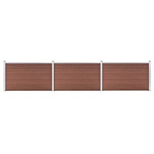 vidaXL Vrtna ograja WPC 526x106 cm rjava