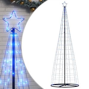 vidaXL LED božično drevo 550 LED modra 300 cm