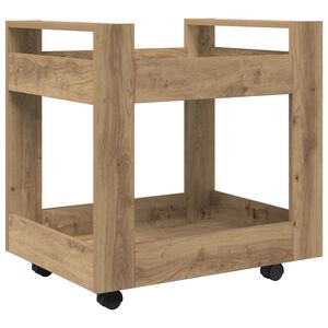 vidaXL Voziček za pisalno mizo Umetni hrast 60 x 45 x 60 cm