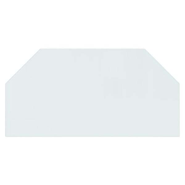 vidaXL Steklena plošča za kamin šestkotna 100x50 cm