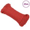 vidaXL Vrv za čoln rdeče 4 mm 25 m polipropilen