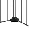 vidaXL Ograda za hišne ljubljenčke z 8 paneli črna 35x35 cm jeklo