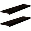 vidaXL Podloge za stopnice 2 kosa rjavo-črne 100x30x2 cm trdna hrastovina