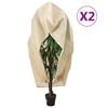 vidaXL Koprena za rastline iz flisa z zadrgo 2 kosa 70 g/m&sup2; 3,93x3,5 m
