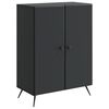 vidaXL Strani &scaron;al Črna 66 x 34,5 x 90 cm Inženirski les