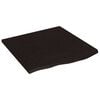 vidaXL Stenska polica temno rjava 60x60x2 cm trdna hrastovina