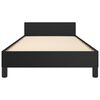 vidaXL Posteljni okvir z vzglavjem črn 80x200 cm umetno usnje