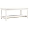 vidaXL Klubska mizica bela 110x55x45 trdna borovina