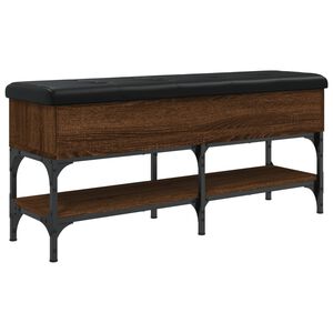 vidaXL Klop za čevlje rjavi hrast 102x32x45 cm inženirski les