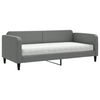 vidaXL Dnevna postelja z vzmetnico temno siva 90x200 cm blago