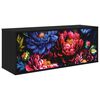 vidaXL Stenska TV omarica KIEL 102 x 33 x 40 cm Črni hrast