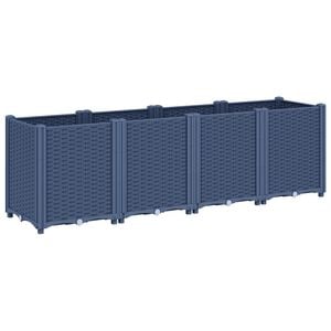 vidaXL Vrtno cvetlično korito modro sivo 160x40x53 cm PP
