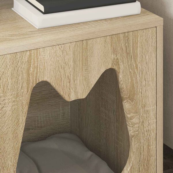 vidaXL Mačja hi&scaron;a Sonoma 42,5 x 40 x 53,5 cm Konstruiran les