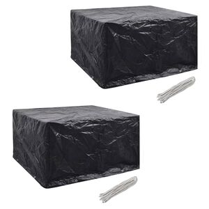 vidaXL Pokrivalo za vrtno pohi&scaron;tvo 2 kosa z 8 obročki 172x113 cm