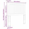 vidaXL Vzglavje z vzglavjem Bela 90 cm Konstruiran les