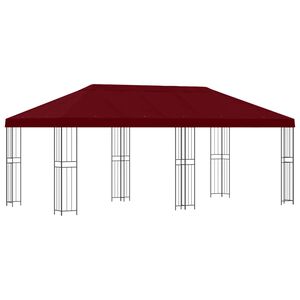 vidaXL Paviljon s stenami 6 x 3 m Burgundija Poliester in jeklo 190