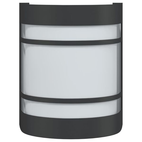 vidaXL Zunanja stenska svetilka črna nerjaveče jeklo