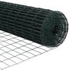 vidaXL Ograja s stebrom Zelena 0,8 x 25 m Jeklo in PVC