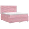 vidaXL Postelja boxspring z vzmetnico Roza 160 x 200 cm Žamet