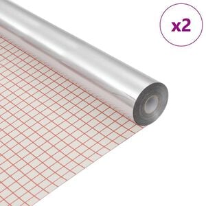 vidaXL Samo-lepljiva ogledalna folija 60 x 150 cm 2 kos Srebrna PET