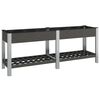 vidaXL Visoka greda s polico siva 200x50x75 cm WPC