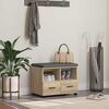 vidaXL Haldna klop z blazino s predalom Sonoma hrast 60 x 38 x 46 cm