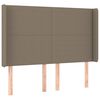 vidaXL Box spring postelja z vzmetnico LED taupe 140x200 cm blago