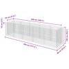 vidaXL Visoka greda gabion pocinkano jeklo 450x90x100 cm